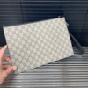 Gucci Kingsnake Gg Supreme Clutch Bag Beige 11.4 Inches