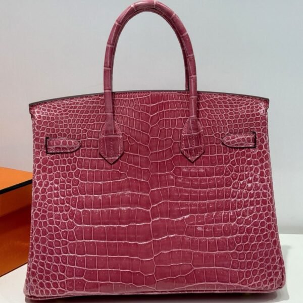 [Premium Quality] – Hermès Birkin Bag Fuchsia Crocodile 11.8 Inches