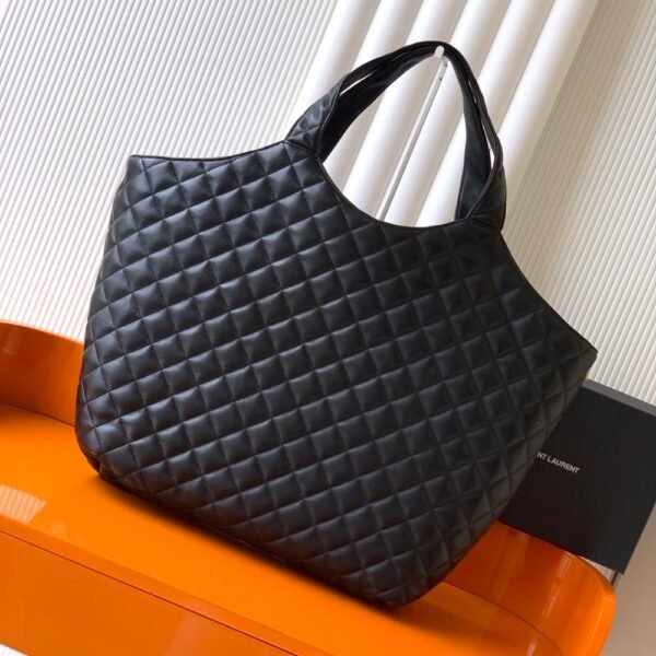 [Premium Quality] – Saint Laurent Icare Maxi Shopping Bag Black 13.8 Inches 698651Aaang1000