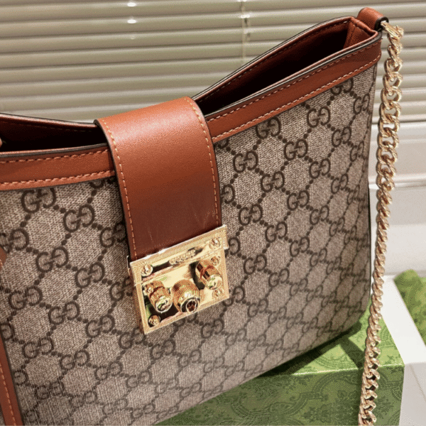 ‎Gucci Padlock Gg Supreme Shoulder Bag Beige 12.8 Inches 795113 KHNKG 8534