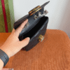 Gucci Gg Supreme Mini Camera Bag Black 6.7 Inches
