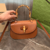 Gucci Bamboo 1947 Small Top Handle Bag Brown 9.4 Inches