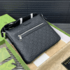 Gucci Gg Supreme Flap Messenger Bag Black 10 Inches