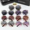 Chanel Cutout Round Sunglasses Brown