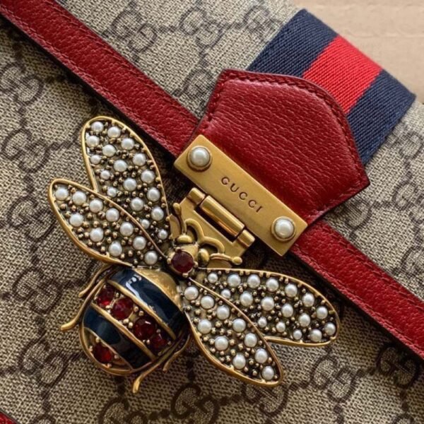 [Premium Quality] – Gucci Queen Margaret Gg Small Top Handle Bag Red 10 Inches 476541 9I6St 8540