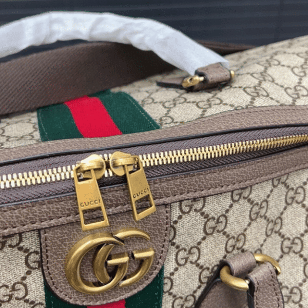 Gucci Ophidia Medium Duffle Bag Beige 17.7 Inches