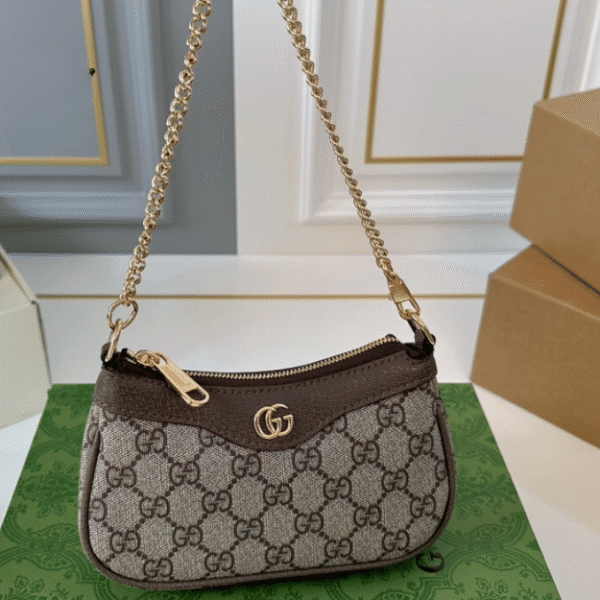 Gucci Ophidia Mini Handbag Beige 7.5 Inches