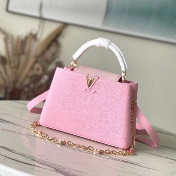 3-169 Louis Vuitton Mini Capucines Rose Chamallow Pink 7.9 Inches M22375