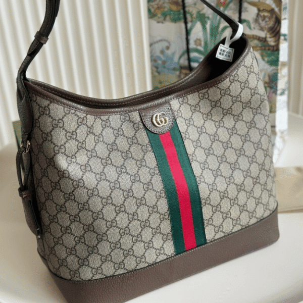 Gucci Ophidia Large Shoulder Bag Beige 13.2 Inches 836871 FAE0K 9853