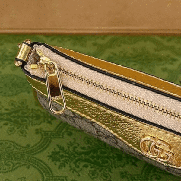 Gucci Ophidia Mini Gold Chain Bag Beige 7.5 Inches ‎764960 KAAAH 9746