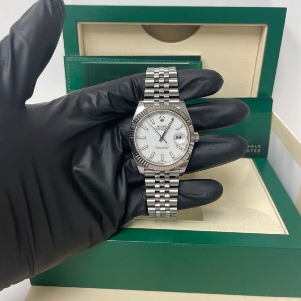 Rolex Datejust 41mm White Dial 126334 Jubilee Flutted