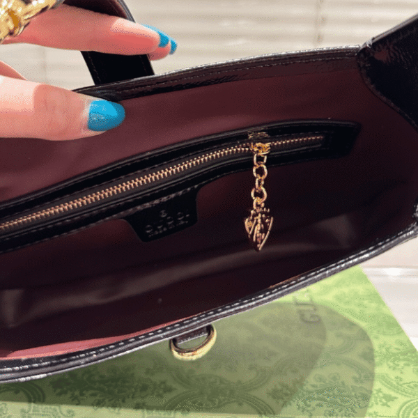 3-195 Gucci Jackie 1961 Large Shoulder Bag Black 15.5 Inches 760249 1000X 1000