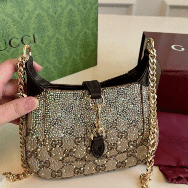 3-201 Gucci Jackie Notte Mini Bag Beige 7.7 Inches 782889 FAD1Z 2541