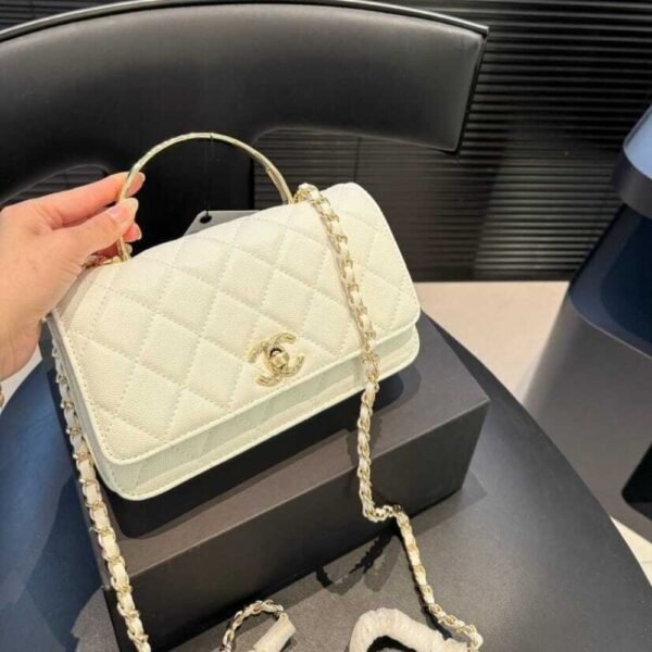 Gucci Giglio Small Tote Bag Blue And White Gg Denim 9.8 Inches 860845 Fafrw 8864