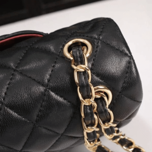 Chanel Classic Handbag Black 9.8 Inches