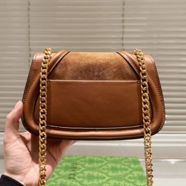 Gucci Blondie Small Shoulder Bag Brown 8.7 Inches
