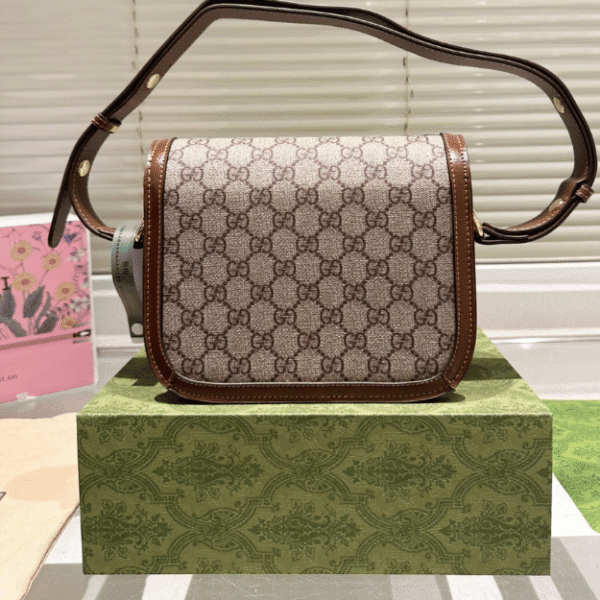 Gucci Horsebit 1955 Small Shoulder Bag Brown 8.7 Inches