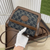 Gucci Ophidia Small Messenger Bag Gg Denim Blue 8.7 Inches