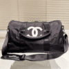 Chanel Nylon Duffle Bag Black 21.7 Inches