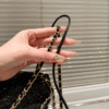 Chanel 22 Sequined Coin Bucket Bag Black 6.7 Inches