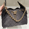 Chanel 25 Hobo Bucket Bag Black 10.2 Inches