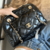 Chanel Quilted Bowling Bag Black 13.0 Inches