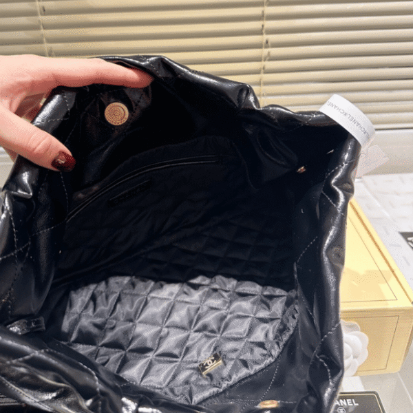Chanel 22 Horizontal Bucket Bag Black 13.8 Inches