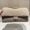 Chanel Flap Vintage-Style Shoulder/Hobo Bag Khaki 17.7 Inches