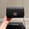 Chanel Flap Bag Woc (Wallet On Chain) Black 7.5 Inches