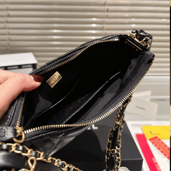 Chanel Woven Straw Tote Bag Black 15.0 Inches