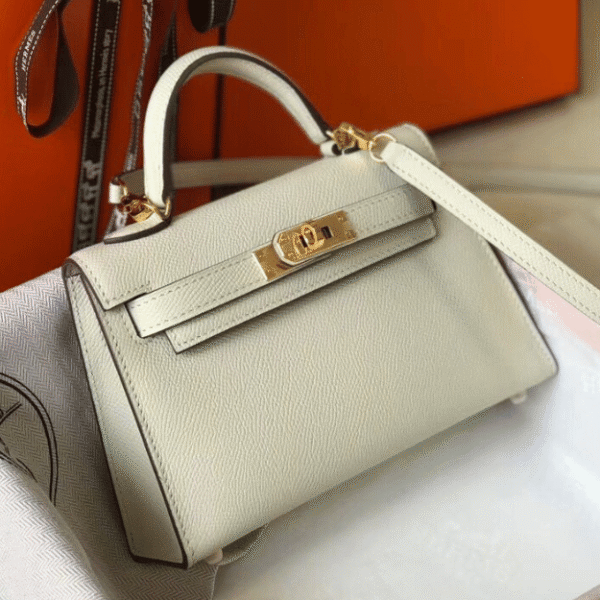 Hermès Kelly Mini II Bag Off-White/White 7.5 Inches