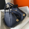 3-352 Hermès Lindy 26 Bag Navy Blue 10.2 Inches