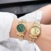 Rolex Lady Datejust Green Dial Yellow Gold 28Mm