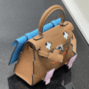 3-387 Hermès Kelly Pixel Bag Tan/Multi-Color 7.9 Inches