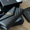 Saint Laurent Matelassé Envelope Bag Black 8.7 Inches