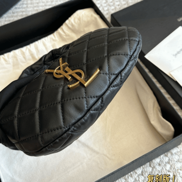 3-410 Saint Laurent Icare Hobo Bag Black 10.2 Inches 851689Aaang1000