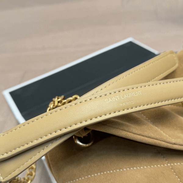 Saint Laurent Loulou Puffer Mini Bag Tan  10.2 Inches 7593371U8073194