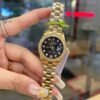 Rolex Lady Datejust 28 Diamond Dial 18K Gold In Black 28Mm