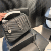 Saint Laurent Loulou Puffer Mini Bag Black 7.9 Inches