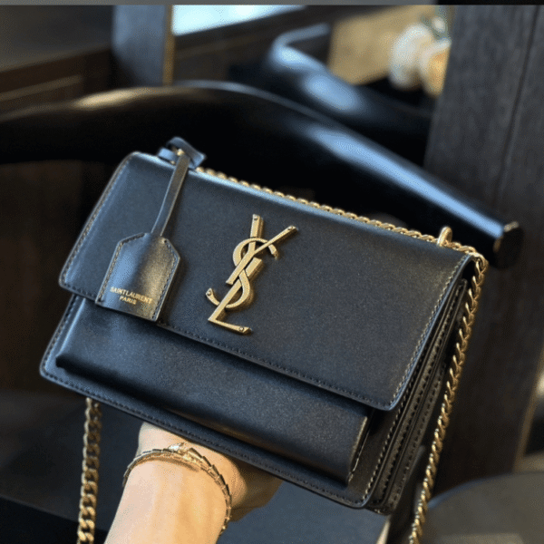 Saint Laurent Sunset Bag Black 9 Inches 442906D420W1000