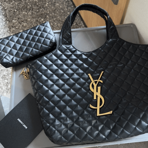 Saint Laurent Icare Maxi Shopping Bag Black 13.8 Inches 698651Aaang1000