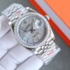 Rolex Datejust Silver Dial With Silver Strap Palm Leaf Pattern 36Mm 126200 0086