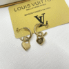 Louis Vuitton Love Lock Heart Hoop Earrings Gold-Tone