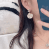 3-469.png Chanel Cc Logo Seashell Drop Earrings With Pearls And Rhinestones Gold-Tone