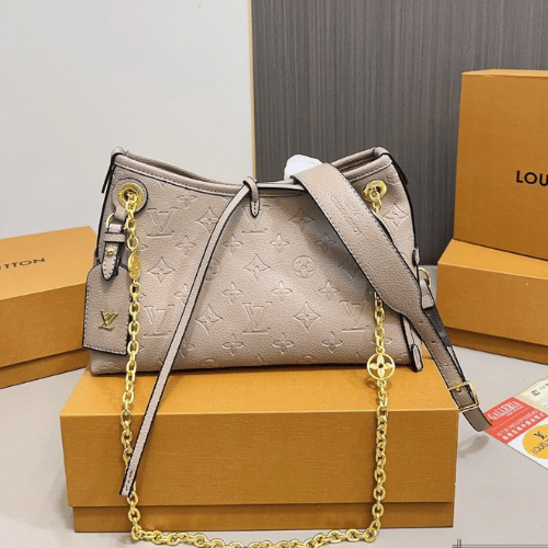 Louis Vuitton Carryall Tote Monogram Empreinte Beige 10.6 Inches