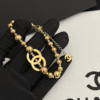 Chanel Cc Logo Bead Bracelet Gold-Tone