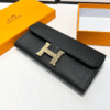 3-497 Hermès Constance Long Wallet Black 7.5 Inches