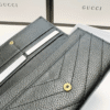 Saint Laurent Envelope Long Wallet Black Grain De Poudre 7.5 Inches