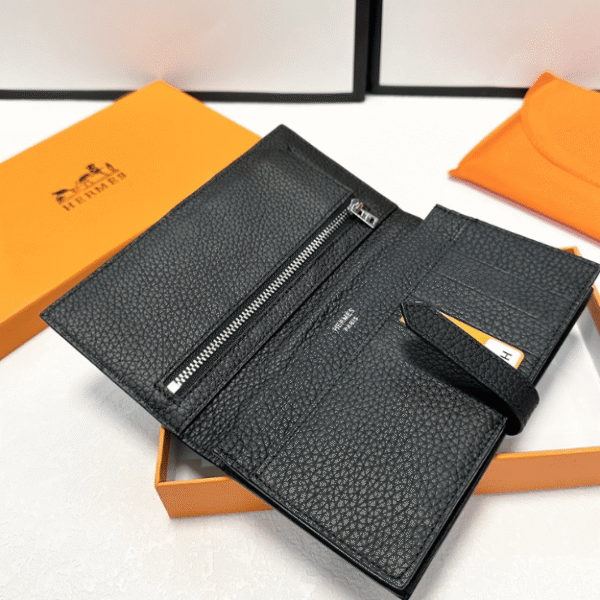 Hermès Bearn Wallet Black Palladium 6.9 Inches