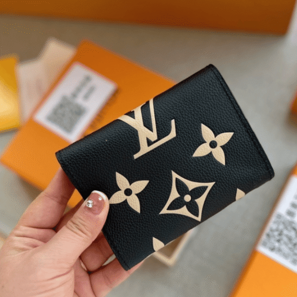 Louis Vuitton Victorine Wallet Bicolor Black/Beige 4.7 Inches M80969